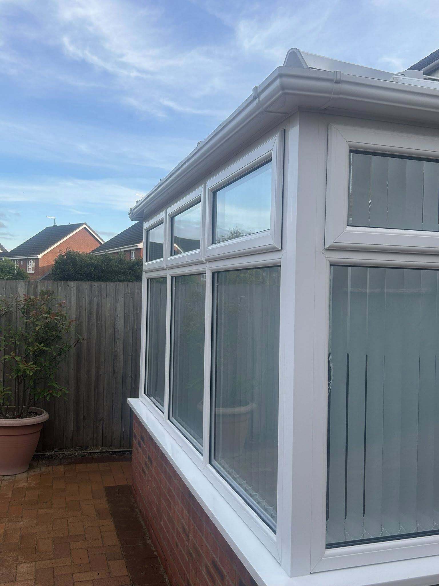 Nice, clean conservatory windows.
